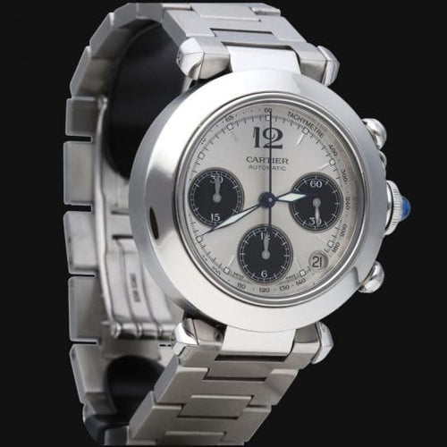 Montre Cartier Pasha - Montre chronographe en acier 58 Facettes MT45243