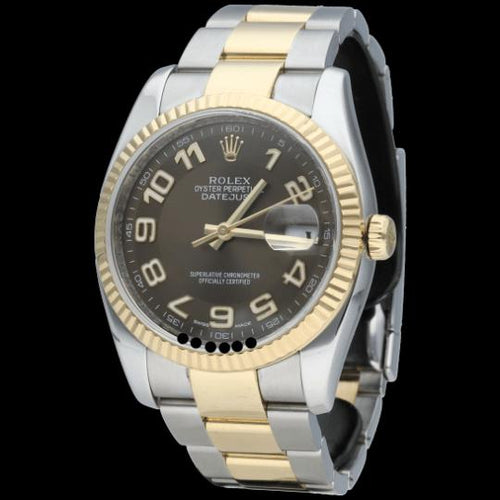 Montre Rolex Datejust - Montre 36 mm en or jaune et acier 58 Facettes MT47071