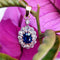 Pendentif Pendentif marguerite XIXe en or jaune, saphir et diamants 58 Facettes 264