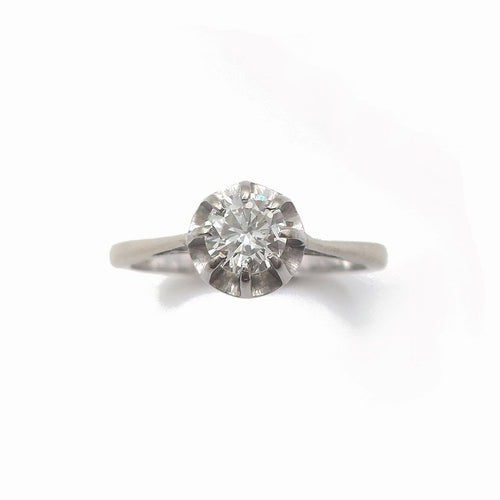 Bague 53 Bague diamant des années 1950 en or gris 18k 58 Facettes 266