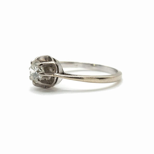Bague 53 Bague diamant des années 1950 en or gris 18k 58 Facettes 266