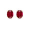 Boucles d'oreilles Single Tulip - Boucles d'oreilles en or 18K et rubis ovales 58 Facettes GER1047RB