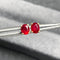 Boucles d'oreilles Single Tulip - Boucles d'oreilles en or 18K et rubis ovales 58 Facettes GER1047RB