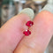 Boucles d'oreilles Single Tulip - Boucles d'oreilles en or 18K et rubis ovales 58 Facettes GER1047RB