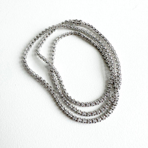 Bracelet Disco - Bracelet tennis triple en or blanc 18K et diamants 58 Facettes GBT1018WG-1