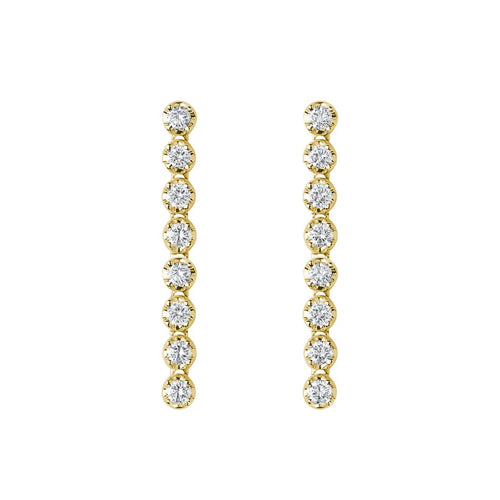 Disco - Boucles d'oreilles tennis en or 18K et diamants 0,5 ct 58 Facettes GER1022YG