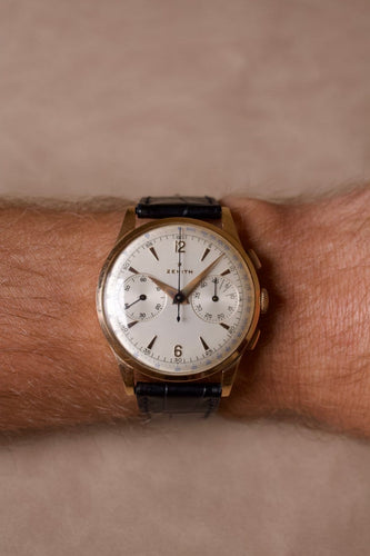 Montre Zenith Stellina - Montre chronographe en or rose 18k 58 Facettes MONTRE-005