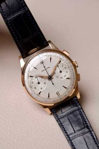 Montre Zenith Stellina - Montre chronographe 37 mm en or rose 18 ct 58 Facettes MONTRE-005