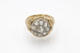 Bague 59 Bague ancienne en or jaune et argent avec diamants taille rose 58 Facettes 12396