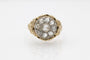 Bague 59 Bague ancienne en or jaune et argent avec diamants taille rose 58 Facettes 12396