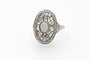 Bague 52 Bague en or blanc avec opale et diamants taille rose 58 Facettes 12399