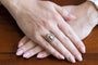 Bague 52 Bague en or blanc avec opale et diamants taille rose 58 Facettes 12399