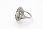 Bague 52 Bague en or blanc avec opale et diamants taille rose 58 Facettes 12399