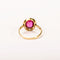 Bague 55.5 Bague ancienne en or jaune, platine, rubis synthétique et diamants 58 Facettes LMB-356