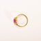 Bague 55.5 Bague ancienne en or jaune, platine, rubis synthétique et diamants 58 Facettes LMB-356
