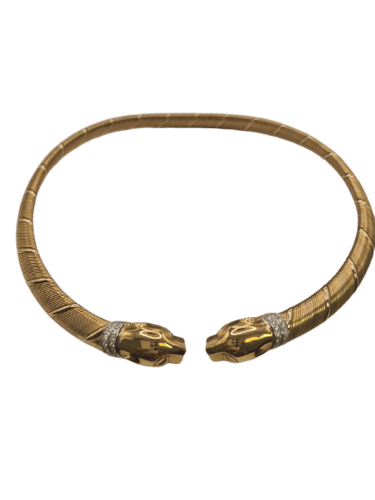 Collier Cartier - Collier Double Cougar en or jaune 58 Facettes CV-073