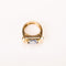 Bague 55.5 Bague Tank en or rose et spinelle synthétique taille émeraude 58 Facettes LMB-352
