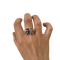 Bague 55.5 Bague Tank en or rose et spinelle synthétique taille émeraude 58 Facettes LMB-352