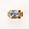 Bague 55.5 Bague Tank en or rose et spinelle synthétique taille émeraude 58 Facettes LMB-352