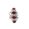 Bague 56 Bague multifil en or blanc, rubis et diamants 58 Facettes 2423_P3_25