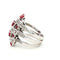 Bague 56 Bague multifil en or blanc, rubis et diamants 58 Facettes 2423_P3_25