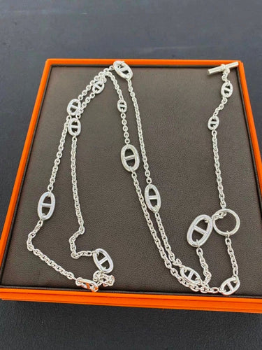 Collier Hermès Farandole - Sautoir en argent 120 cm 58 Facettes jnci131