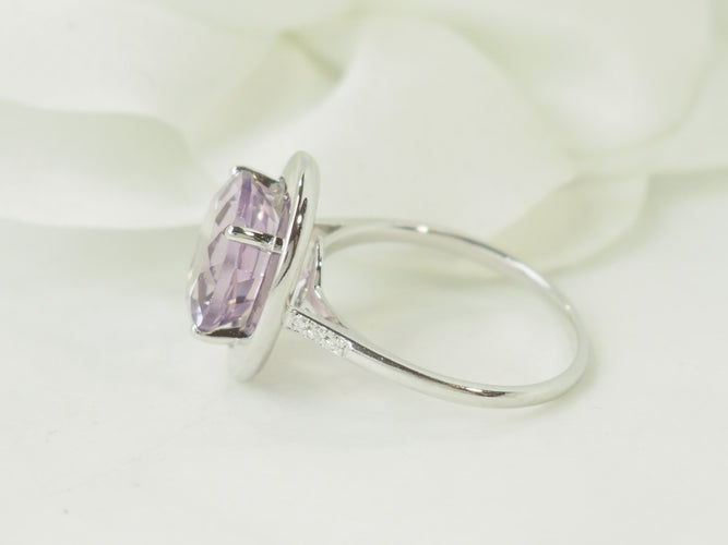 Bague 56 Mauboussin - Bague en or blanc, améthyste et diamants 58 Facettes 33602