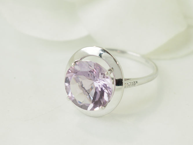 Bague 56 Mauboussin - Bague en or blanc, améthyste et diamants 58 Facettes 33602