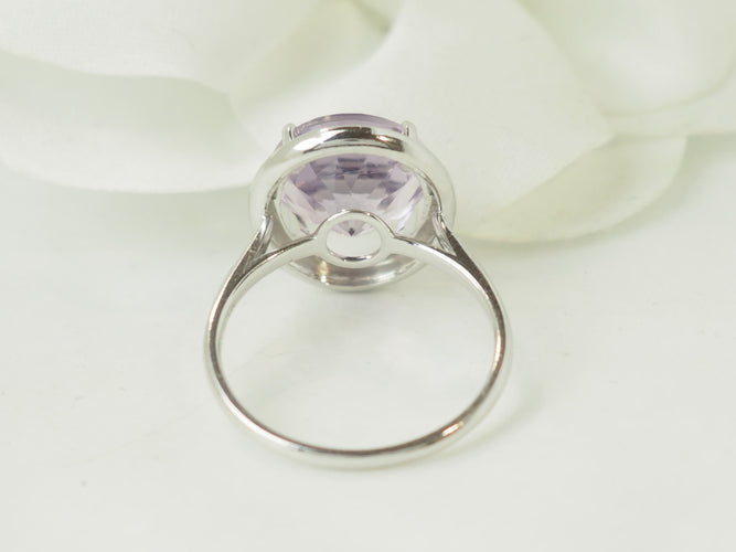 Bague 56 Mauboussin - Bague en or blanc, améthyste et diamants 58 Facettes 33602