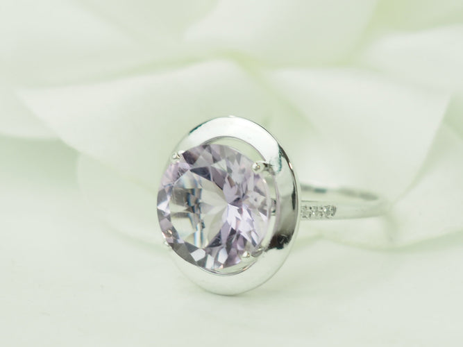 Bague 56 Mauboussin - Bague en or blanc, améthyste et diamants 58 Facettes 33602