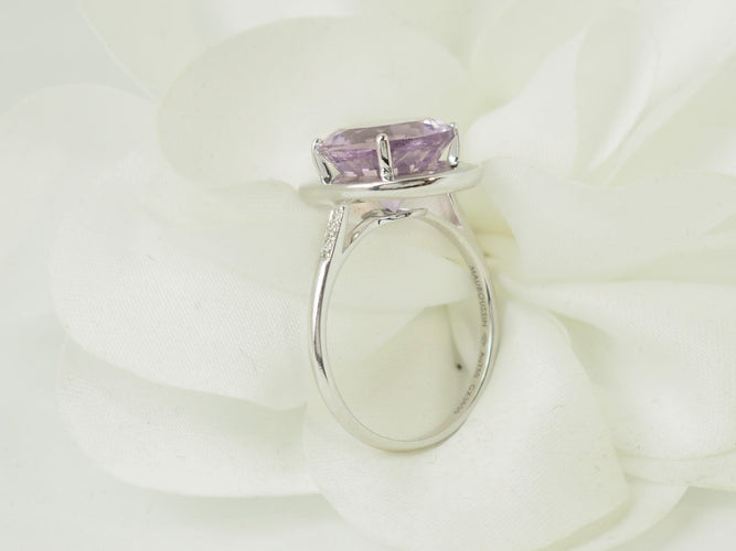 Bague 56 Mauboussin - Bague en or blanc, améthyste et diamants 58 Facettes 33602