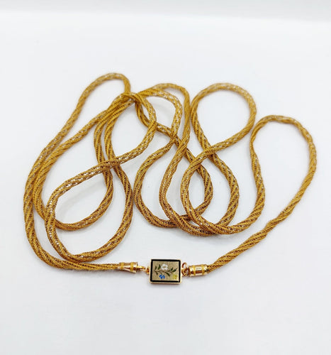 Collier Sautoir géorgien en or 18k, mailles cannetille 58 Facettes A07527