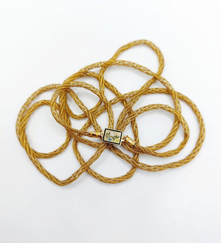 Collier Sautoir géorgien en or 18k, mailles cannetille 58 Facettes A07527