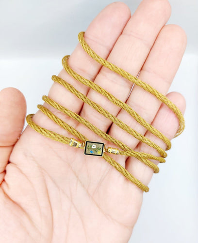 Collier Sautoir géorgien en or 18k, mailles cannetille 58 Facettes A07527