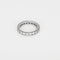 Bague 53 Alliance américaine - Bague en or gris et diamants 58 Facettes B260351