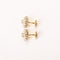 Boucles d'oreilles Boucles d'oreilles puces anciennes marguerites en or jaune, platine et diamants 58 Facettes LMB-340