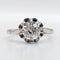 Bague 53 Bague solitaire Art déco en or blanc et platine avec diamant 58 Facettes A07532