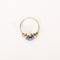 Bague 52 Art Déco - Bague en or blanc, saphir synthétique et diamants 58 Facettes LMB-372