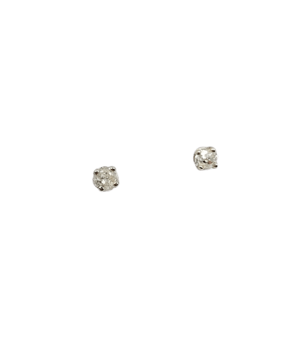 Puces d'oreilles vintage en or 18k et diamants