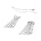 Boucles d'oreilles Broche double-clip Nœud en or blanc, platine et diamants 58 Facettes 35673