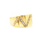 Bague 51 Bague lignes de diamants en or jaune 58 Facettes 35756