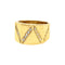 Bague 51 Bague lignes de diamants en or jaune 58 Facettes 35756