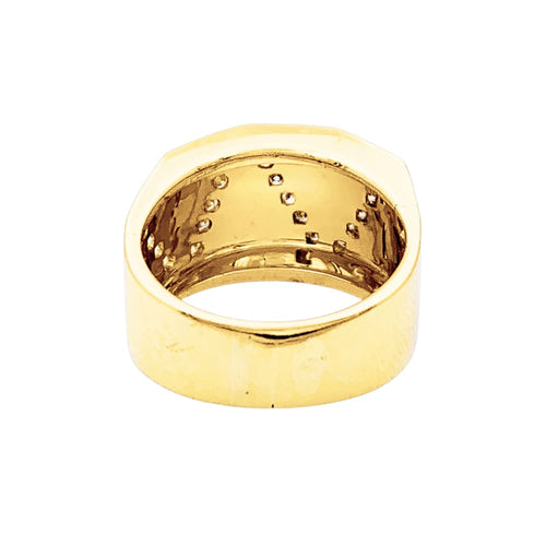 Bague 51 Bague lignes de diamants en or jaune 58 Facettes 35756