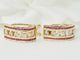 Boucles d'oreilles Boucles d'oreilles vintage - Boucles d'oreilles en or jaune, rubis et diamants 58 Facettes 33439