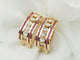 Boucles d'oreilles Boucles d'oreilles vintage - Boucles d'oreilles en or jaune, rubis et diamants 58 Facettes 33439