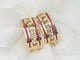 Boucles d'oreilles Boucles d'oreilles vintage - Boucles d'oreilles en or jaune, rubis et diamants 58 Facettes 33439
