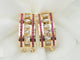 Boucles d'oreilles Boucles d'oreilles vintage - Boucles d'oreilles en or jaune, rubis et diamants 58 Facettes 33439