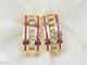 Boucles d'oreilles Boucles d'oreilles vintage - Boucles d'oreilles en or jaune, rubis et diamants 58 Facettes 33439