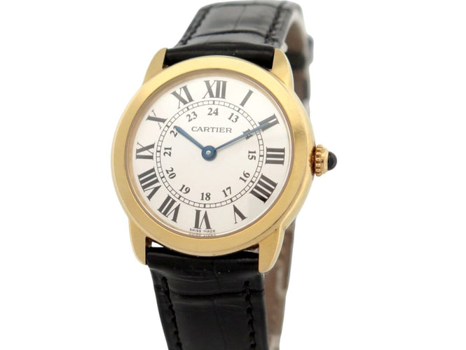 Montre Cartier Ronde Solo - Montre 29 mm en or jaune et acier 58 Facettes 275588