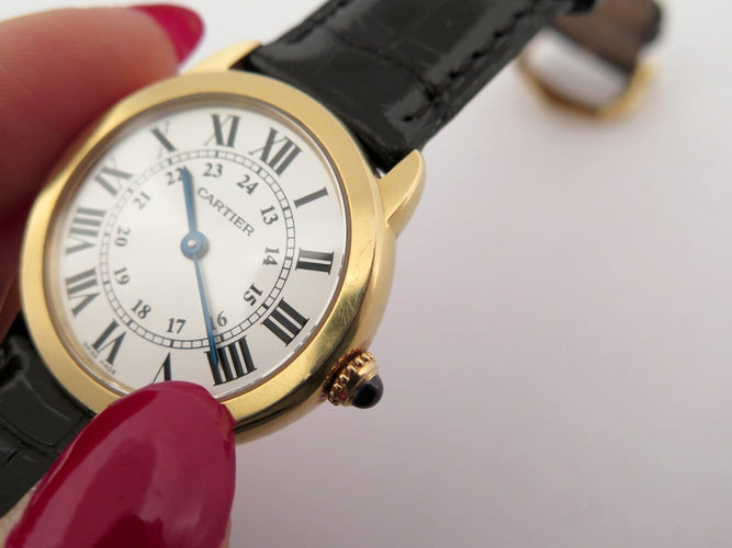 Montre Cartier Ronde Solo - Montre 29 mm en or jaune et acier 58 Facettes 275588